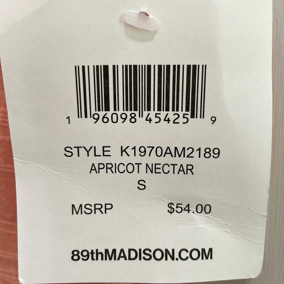 89th + Madison NWT apricot lace top.  S - Picture 4 of 6